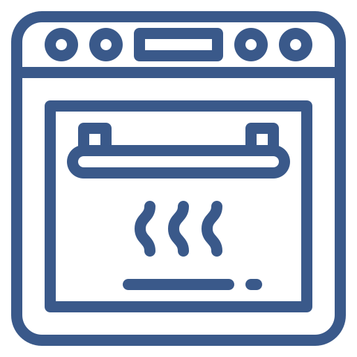 Illustration d'une cuisinière et d'un four blancs