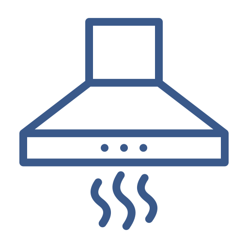 Illustration d'une hotte de ventilation blanche