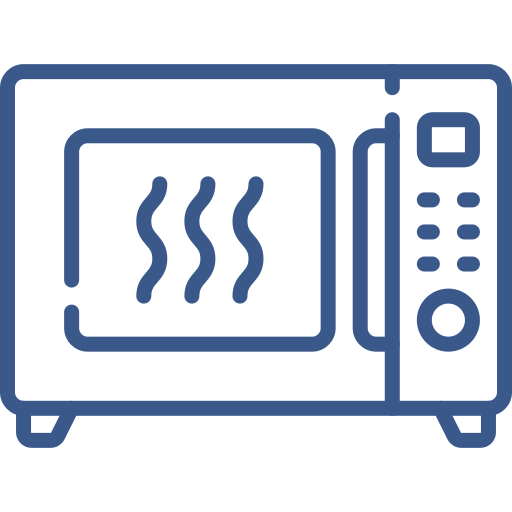 Illustration d'un micro-ondes blanc